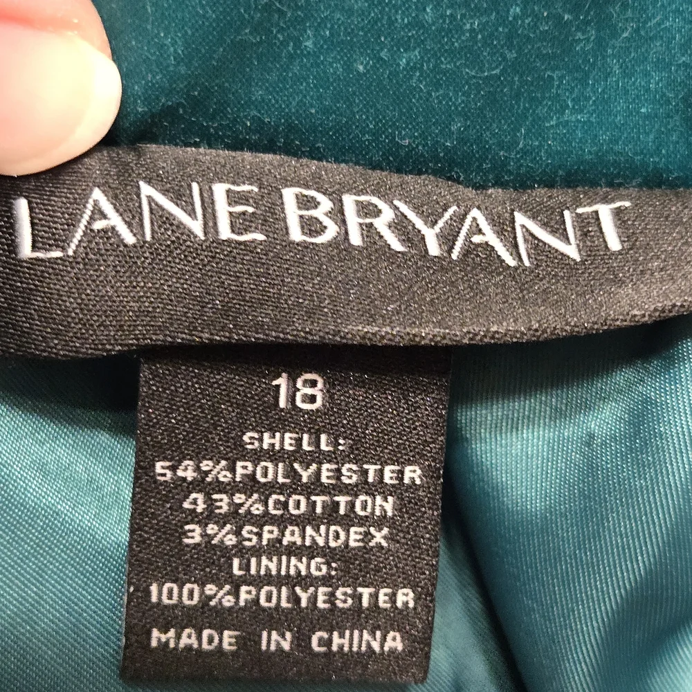 Lane Bryant Green Aline Fit And Flare Skirt Size 18